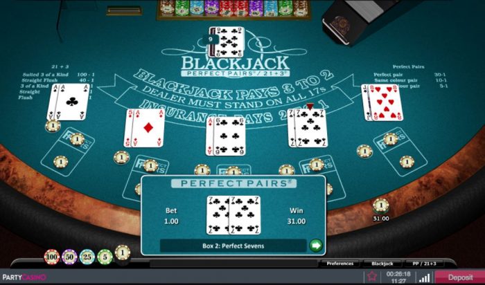 Blackjack verschillende side bets