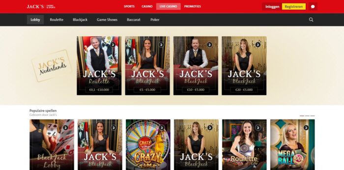 Live Casino van Jack's