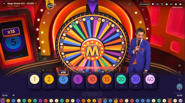Mega Wheel in het live Casino RadSpel