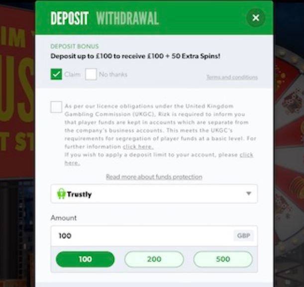 Trustly storting online casino