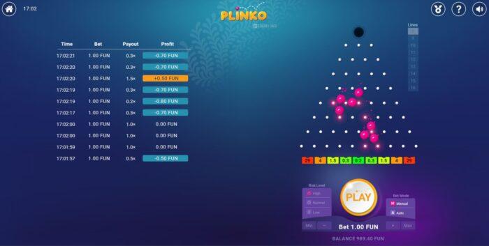 Plinko spelen in het online casino
