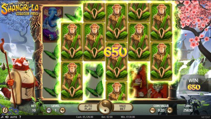 The Legend of Shangri-La Cluster Pays Super Big Win