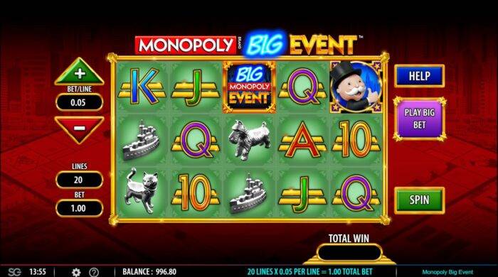 Monopoly Big Event Gokkast Review Barcrest
