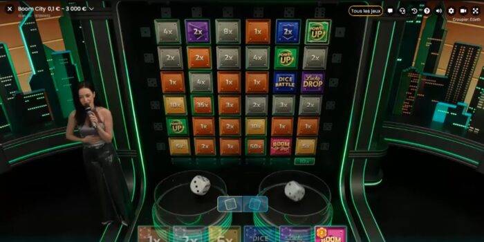 Boom City nieuwe live casino spel