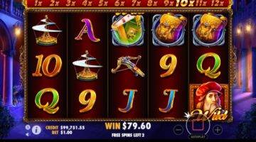 Da Vinci's Treasure Progressive Multiplier Free Spins