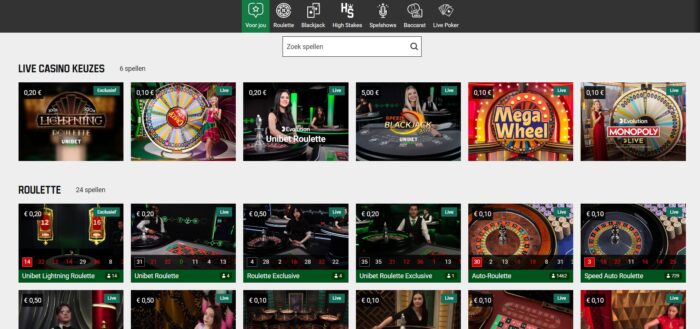 Unibet Live Casino