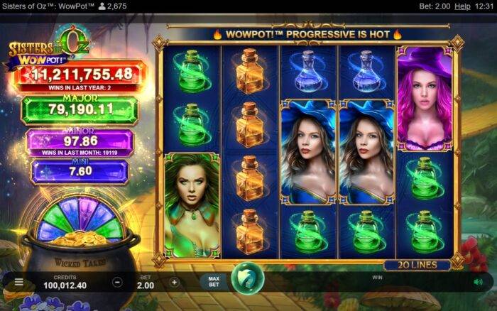 Sisters of Oz Wowpot Gokkast Review Microgaming