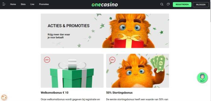 One Casino Bonussen en Promoties